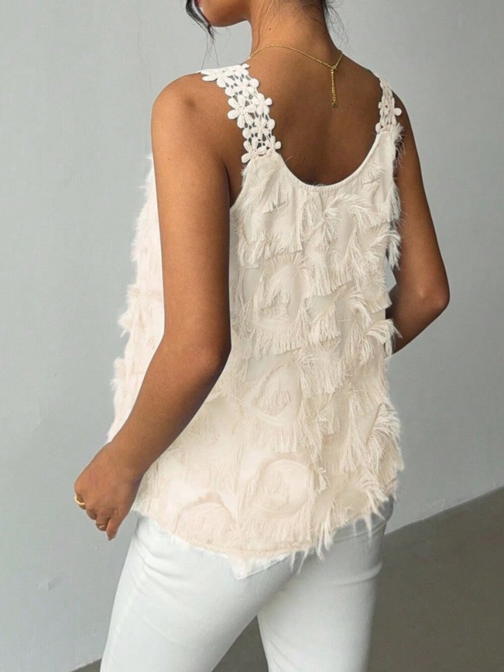 Apricot Casual Women's Elegant Textured Camisole Top - Picture 2 of 6